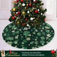 thumbnail image 6 of GZHJMY Lucky Clover Christmas Tree Skirt 36", St. Patrick's Day Tree Skirt Double Layers Polyester Easter Tree Skirt for St. Patrick's Day Holiday Party Decoration, 6 of 6