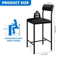 thumbnail image 4 of Dextrus Bar Stools Set of 2, Counter Height Bar Stools , PU Upholstered Breakfast Bar Stools Kitchen Barstools, Dining Room Chairs Bar Chairs with Back for Kitchen Island, Apartment, Black, 4 of 8