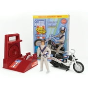 CALIFORNIA CREATIONS Evel Knievel Stunt Cycle: Ultimate Action Toy for Jumps, Crashes, Flips 8 Inch Bike 1970's Original