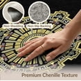 thumbnail image 6 of ODIKA Glam Key Border Sparkle Sunburst Round Symmetrical Shimmer Greek Flowing Dynamic Non-Slip Chair-Friendly for Home Office, Gaming Room, Under Desk, 6 of 7