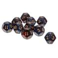 thumbnail image 4 of 10 piezas de dados poliédricos D12 de 12 caras para mazmorras y dragones, dados, rojo azul, 4 of 7