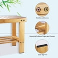 thumbnail image 2 of Multi-Functional Bamboo Step Stool, Compact Use for Indoor and Outdoor Activities with Non-Slip Feet, Lightweight Bamboo Shower Bench, 2 of 5