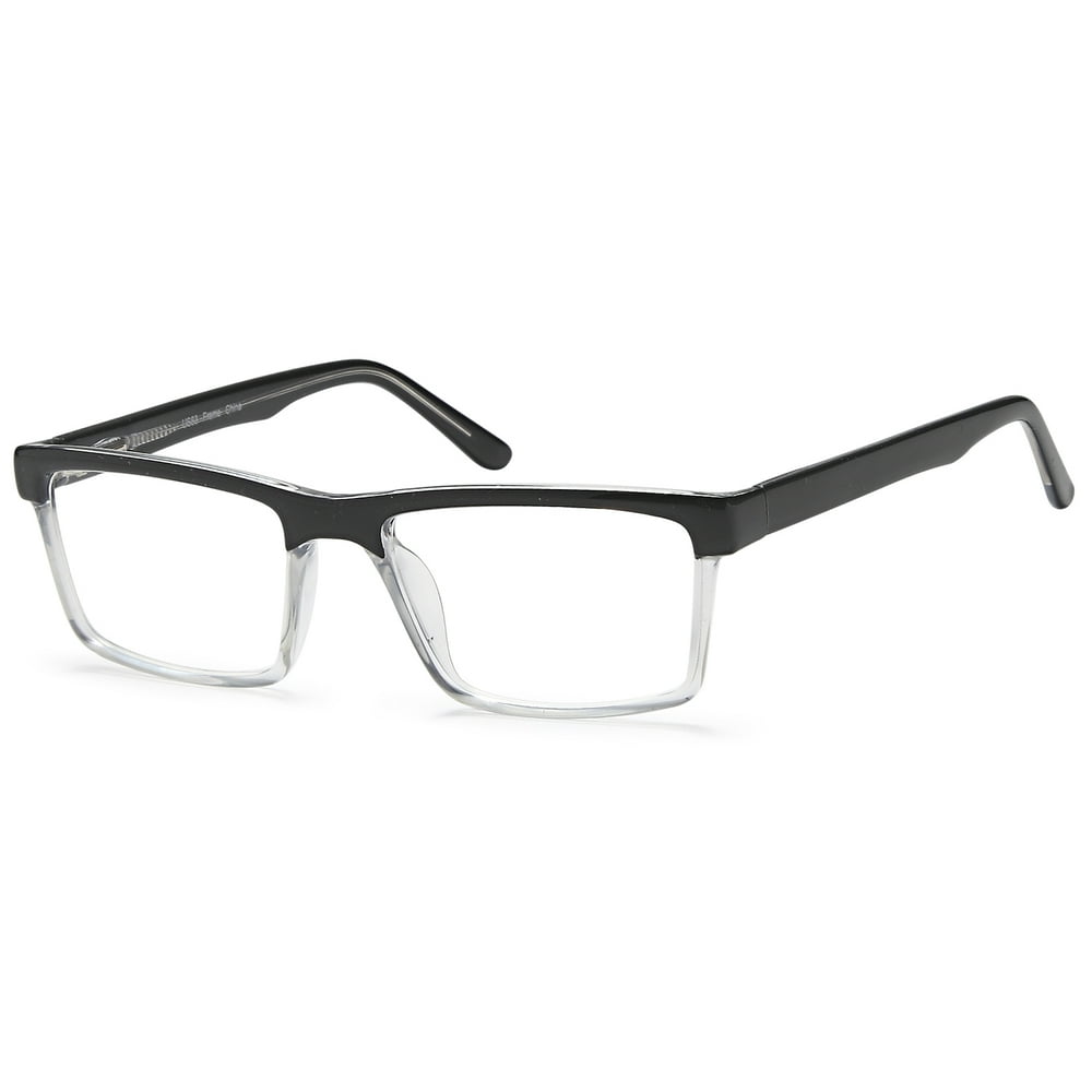 Men's Eyeglasses 56 19 150 Black Clear Plastic
