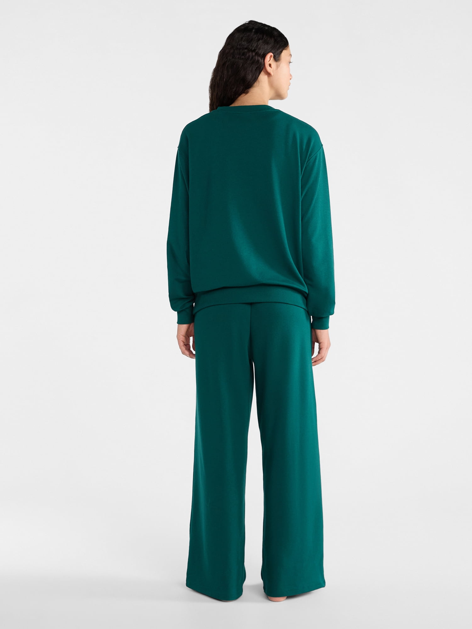 No Boundaries Sleepwear Long Sleeve Top and Pants Set, 2-Piece, Women’s