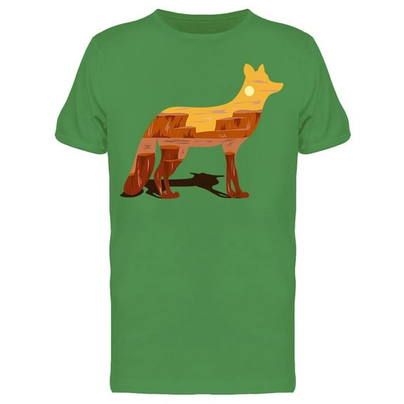 Silhouette Of A Fox And Nature Tee Men's -Image by Shutterstock