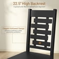 thumbnail image 6 of Giantex Wood Dining Chair Set of 2, 100% Solid Rubber Wood Kitchen Chairs, Black, 6 of 9