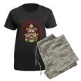 thumbnail image 5 of CafePress - Xmassnowdark - Women's Short Sleeve Print T-Shirt and Pants Dark Cotton Pajama Set, 5 of 7