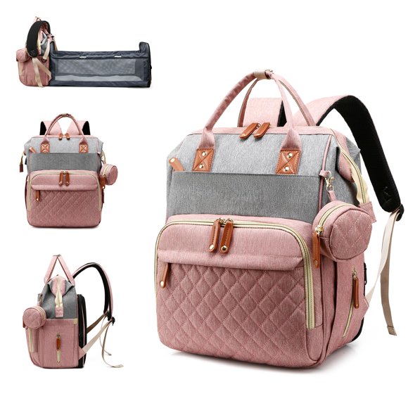 Bolsa de pañales Lamroro 3 en 1 con cambiador impermeable