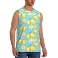 thumbnail image 2 of Daiia Yellow Lemon Printed Men's Tank Tops,Casual Soft Sleeveless Gym Muscle Shirts Bodybuilding Tee-Large, 2 of 8