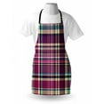 thumbnail image 3 of Checkered Apron Vintage Scotland Pattern in Purple Tones Abstract Retro Traditional Tile, Unisex Kitchen Bib Apron with Adjustable Neck for Cooking Baking Gardening, Cream Blue Purple, by Ambesonne, 3 of 3