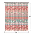 thumbnail image 5 of Pink Pioneer Flower Striped Pattern Shower Curtain 72"x84" ,Bathroom Decorative Shower Curtains Set with 12 Hooks,Modern Waterproof Washable Shower Curtain, 5 of 6