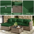 thumbnail image 5 of Kimunuk 9Pcs Outdoor Slipcovers for Cushions, Waterproof Patio Cushion Replacement Covers with Zipper for 4-Seat Patio Furniture Set, Green, 5 of 6