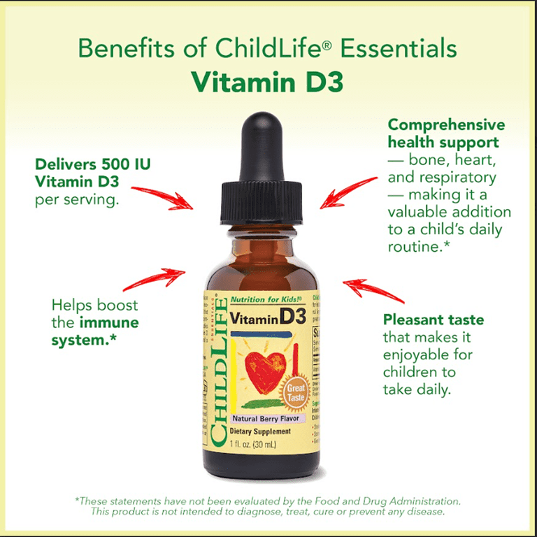 Vitamin D3 Drops For Babies, 500 IU, Berry Flavor photo 4