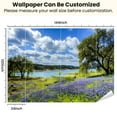thumbnail image 3 of Peel and Stick Wallpaper Texas Bluebonnets Modern Art Wall Mural Decor Self Adhesive and Removable 100in x 144in, 3 of 8
