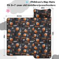 thumbnail image 5 of Basketball and Flame Gray Pattern Teens Toddler Nap Mat with Pillow, Sleeping Mat Bag for Preschool Daycare 59"x22", 5 of 6