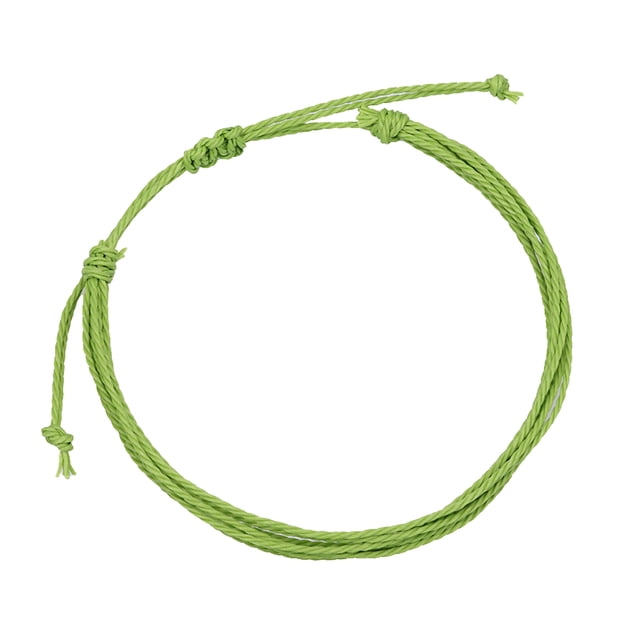 Qarigey trenzada de cordón de cera, joyería estética Multicolor ajustable, pulseras bohemias enceradas, cuerda de mano, playa Universal para Ropa, zapatos y accesorios Miscelánea Verde Qarigey AP010276-06