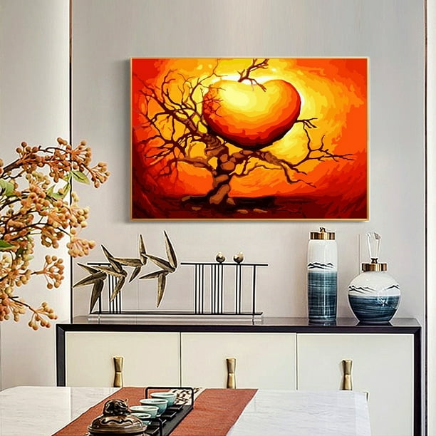 Kit De Pintura Por Números Para Principiantes – Paisaje Floral Con Marco Y Caballete, Lienzo De 20x30 Cm, Ideal Para Decorar El Hogar
