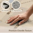 thumbnail image 6 of ODIKA 2'x3' Tan Beige Geometric Modern Design Washable Doormat Contemporary Abstract Pattern with Squares for Entryway, Kitchen, Laundry Room, Non-Slip, Low Pile, 6 of 7