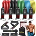 thumbnail image 1 of Juego De Bandas De Asistencia Para Dominadas, Banda De Asistencia Para Dominadas Ajustable Y Resistente Con Reposapiés, Bandas De Entrenamiento De Fuerza Para Gimnasio En Casa, Barra De Dominadas, Cal, 1 of 5