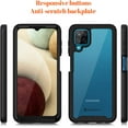 thumbnail image 4 of For Samsung A12 Case, [Built-In Screen Protector] Full Body Clear Bumper Case Shockproof Protective Phone Cases Cover For Samsung Galaxy A12, Black[L2116], 4 of 5