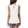 thumbnail image 3 of Women's Summer Sleeveless Pleated Back Closure Casual Tank Tops, 3 of 3