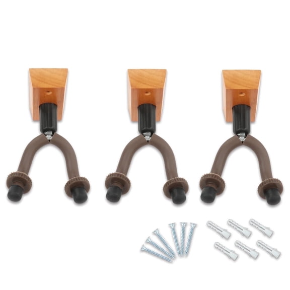CROSSDESIGN 3-Pack Guitar Hanger Stand Holder Hooks Display Wall Mount Heavy Duty