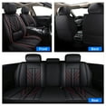 thumbnail image 2 of For Hyundai Elantra 2000-2024 Car Seat Cover, 5-Seat Auto Seat Cushions Protectors for Azera Kona loniq Hybrid Genesis Sedan Leatherette Black, 2 of 14