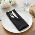 thumbnail image 4 of 12-Pack Cloth Napkins, Cotton Washable and Reusable - Ideal for Restaurant, Weddings, Events, Parties, Dining Table Black 17x17inch, 4 of 6