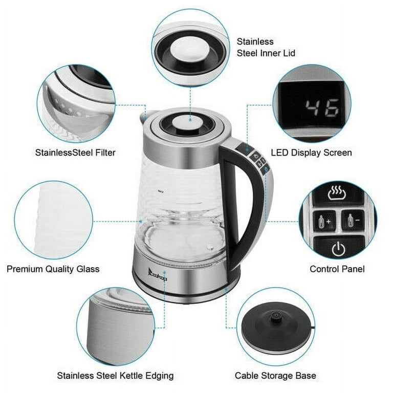 TOPWIT Electric Kettle Hot Water Kettle, 2.0L Stainless Steel Electric Tea  Kettle & Coffee Kettle, BPA-Free Water Warmer with Fast Boil, Auto Shut-Off