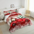 thumbnail image 3 of jejeloiu Merry Christmas Bedding Comforter Set,Kawaii Cartoon Gnome Twin Comforter Sets,Happy New Year Gifts Bedding Set,Super Cozy Room Decoration Reversible,2pcs, 3 of 8