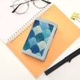 thumbnail image 7 of Cloth Wallet with Lanyard & Multiple Compartments Fashion Purse Zipper Clutch Bag for Cash Cards Coins Blue Fan-shaped Shapes, 7 of 7