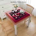 thumbnail image 2 of nygtbtfer Tablecloth, Fitted Table Cover with Elastic for Tables, Red Love Heart Table Cloth Outdoor Indoor Dinning Party Tablecloths, 2 of 7