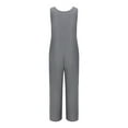 thumbnail image 2 of FOCUSNORM Womens Jumpsuits Printed Pattern U-shaped Collar Sleeveless Overalls with Pockets, 2 of 7