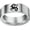 Capricorn, variant on Men's Constellations Ring, Stainless Steel Modern Statement Band, Smooth Side Edge Design, 8mm Width, Party Concert Everyday Style
