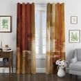 thumbnail image 5 of Tyrot Geometric Curtain Modern Chic Decorative Farmhouse Orange Grommet Curtains, 52x84 Inches, 2 Panels, 5 of 7