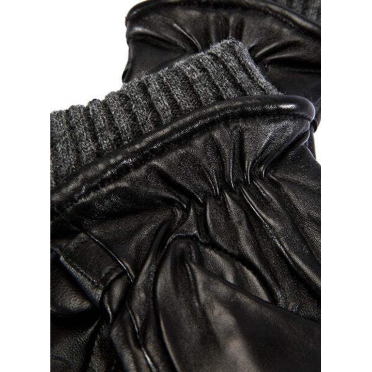 Dents Henley Touch Screen Hairsheep Leather Gloves - Black Dents Henley Touch Screen Hairsheep Leather Gloves - Black