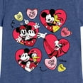 thumbnail image 3 of Disney - Heart Grid - Toddler & Youth Girls Short Sleeve Graphic T-Shirt, 3 of 5