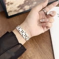 thumbnail image 3 of for Apple Watch 38/40/41/42mm(Series11 10) Band, Women Girls Luxury Water Ripple Metal Bracelet, Elegant Replacement Wristband for iWatch Series 11 10 9 8 7 6 5 4 3 2 1 SE321, Black, 3 of 8