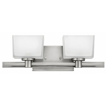 

Bathroom Vanity 2 Light Fixtures With Brushed Nickel Finish Metal Material G9 Bulb 19 9 Watts