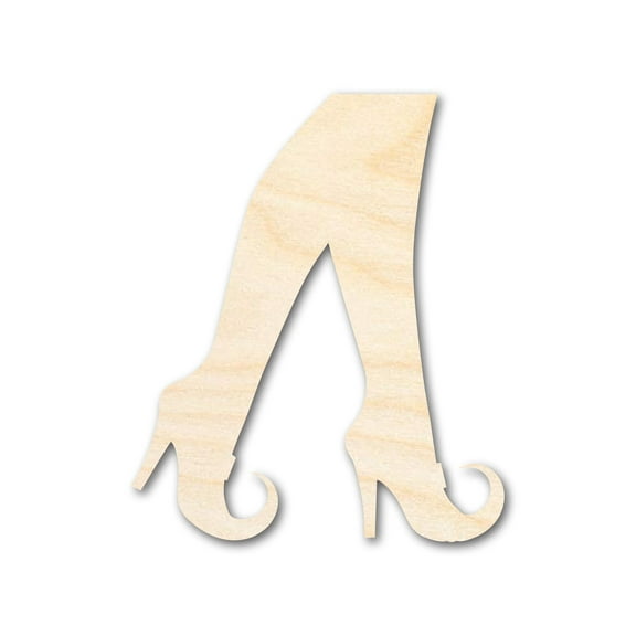 Unfinished Wood Witch Legs Shape - Craft - up to 46" 3" / 1/8"