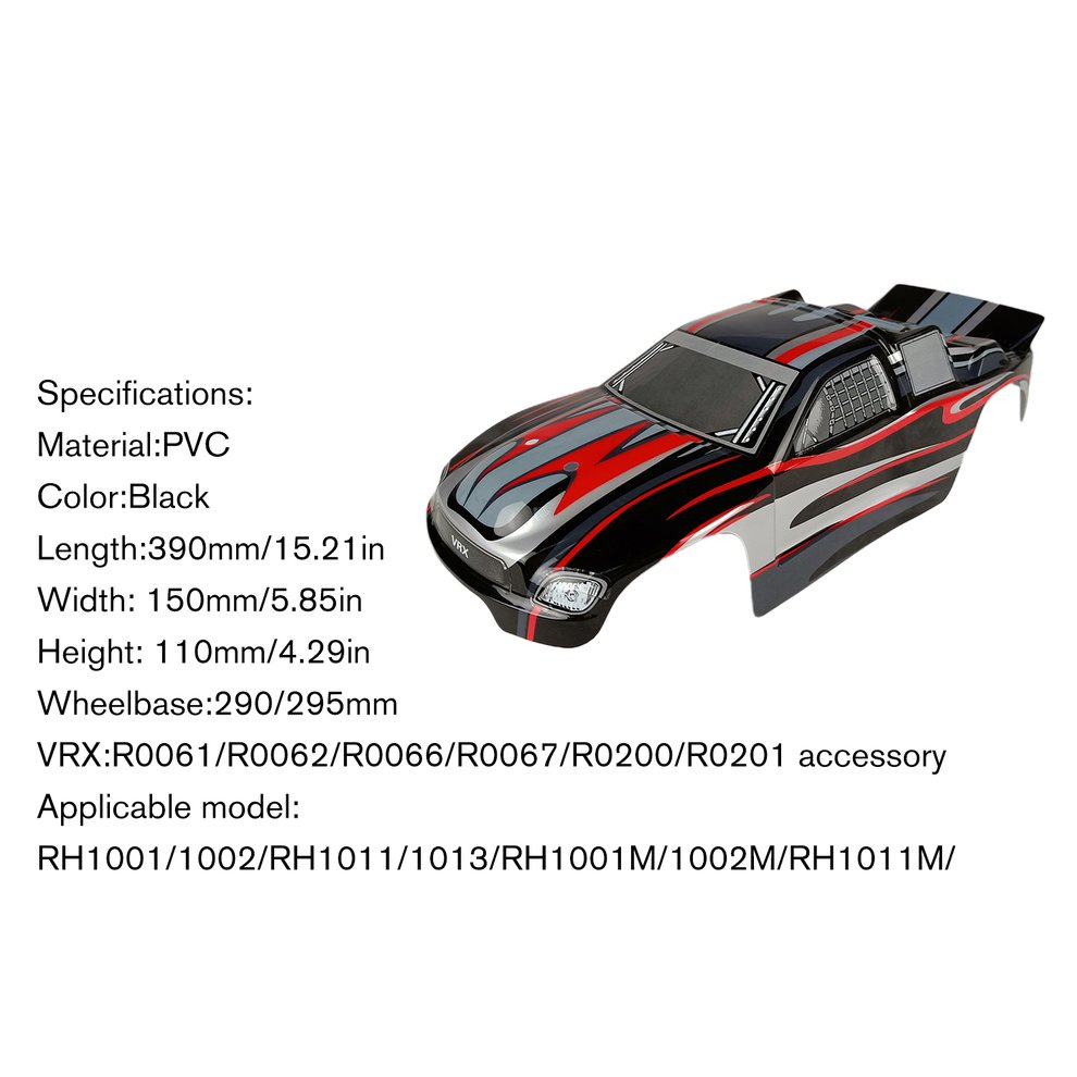 nbvmngjhjlkjlUK 1//10 RC Car Shell Karosserie 1//10 RC Car PVC Karosserie f/ür VRX R0100W R0155R RH1025 Rot Schwarz 1026//1003 Rot Schwarz