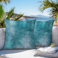 thumbnail image 4 of Graffiti Effects Modern Art Outdoor Pillow Covers Pack of 2 Retro Turquoise Watercolor Waterproof Throw Pillow Covers Decorative Cushion Cases for Patio Garden Tent Balcony Couch 16x16 inch, 4 of 8