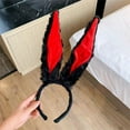 thumbnail image 4 of Bunny Ears Headband with Shapeable Wire for Dress Up and Themed Parties - Soft Headband for All Ages and Holiday Events(Black), 4 of 7