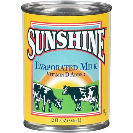 Sunshine Evaporated Milk, 12 Fluid Ounce - 24 per case.