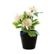 thumbnail image 1 of Bola de flores falsas, crisantemo, bonsái pequeño, decoración de escritorio, planta verde artificial, maceta de plástico, 1 of 5