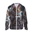 thumbnail image 1 of Balery Cat Astronaut In Space Sudadera ligera de manga larga con capucha y protección solar UPF 50+ para hombre y mujer, ideal para pesca y running-Large, 1 of 7