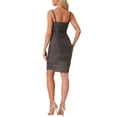 thumbnail image 3 of INSPIRE CHIC Women's Party Spaghetti Strap Bodycon Ruched Sparkly Glitter Dress M Multicolor, 3 of 5