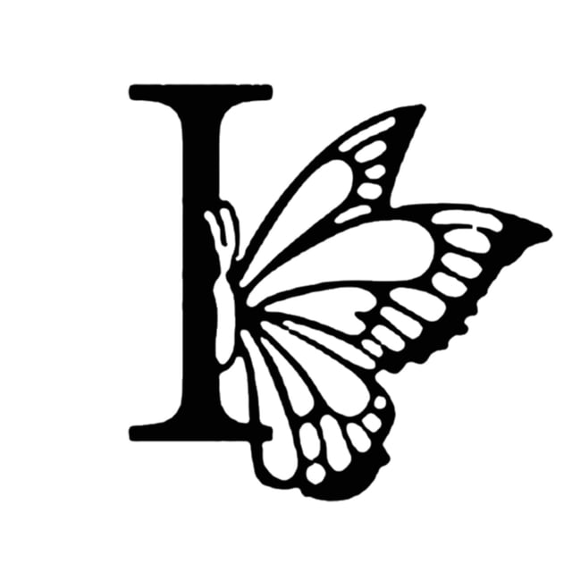 GUANGHONG Metal Butterfly Sign Butterfly Letter Sign Letter Monogram Sign Metal Monogram Letter Sign Room Decoration Butterfly Sign Gift