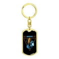 thumbnail image 4 of Aquarius Stainless Steel or 18k Gold Premium Swivel Dog Tag Keychain, 4 of 10
