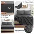 thumbnail image 4 of Juego de sábanas SunStyle Home King, 7 piezas, gris oscuro, 4 of 7